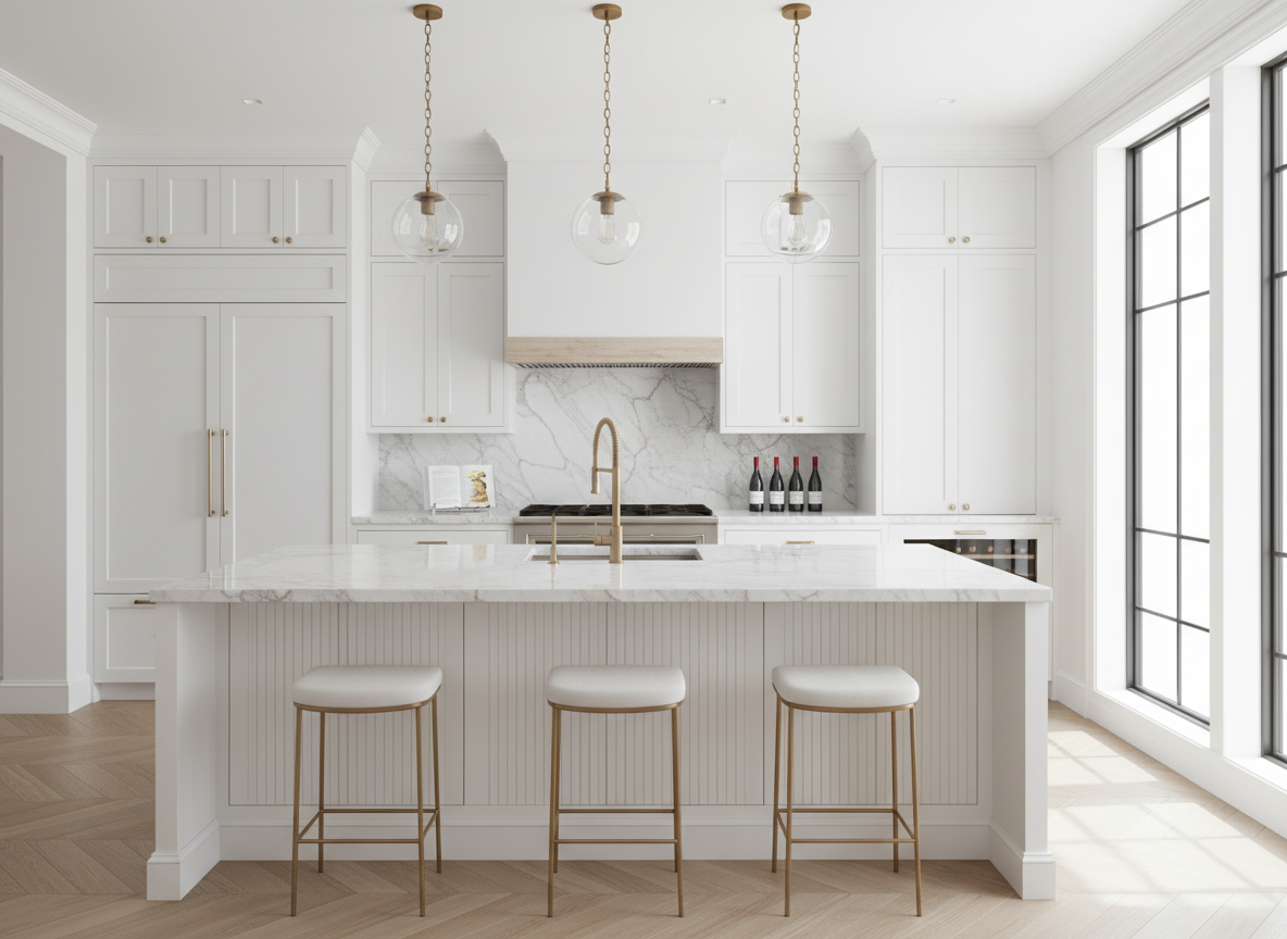 Luxury modern kitchen with KitchenAid appliances